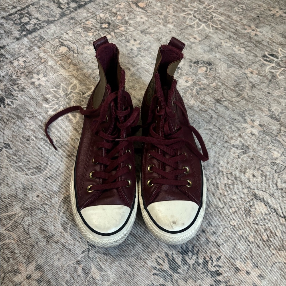 Converse Burgundy High-Top Sneakers